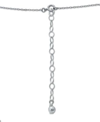 Simulated Blue Sapphire and Cubic Zirconia Halo Pendant