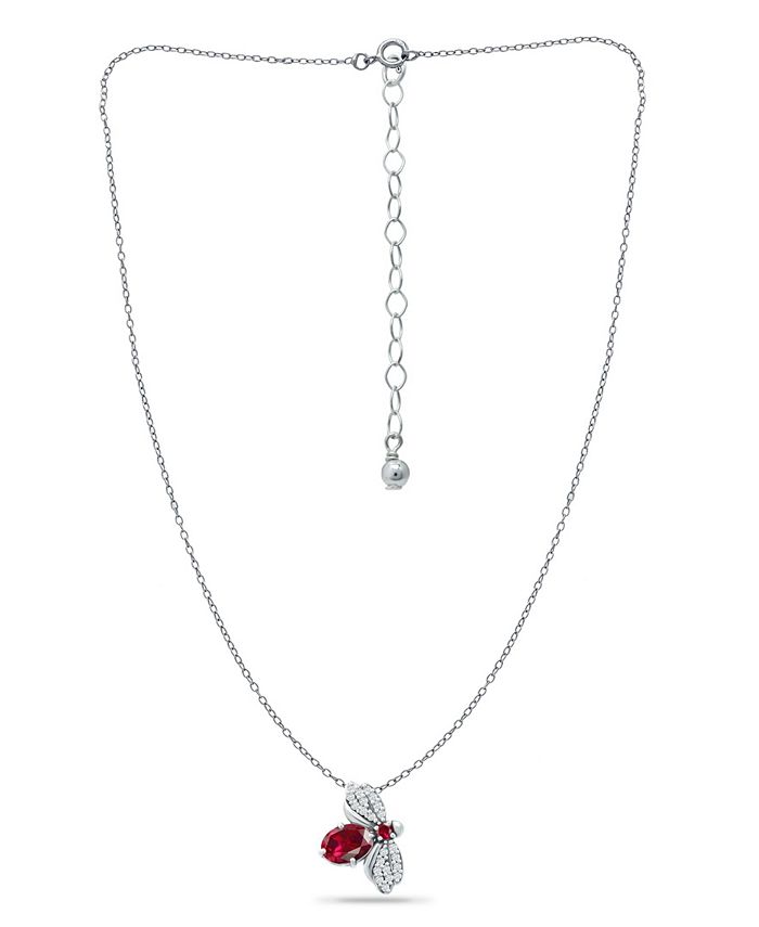 Giani Bernini Created Ruby and Cubic Zirconia Bee Pendant Macy's