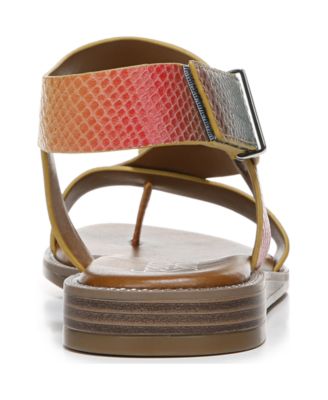 Glenni Hidden Adjustable Strap Leather Flat Sandals