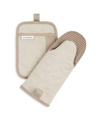 KitchenAid - Beacon Pot Holder Set, Contour Silver/Black, Set of 2