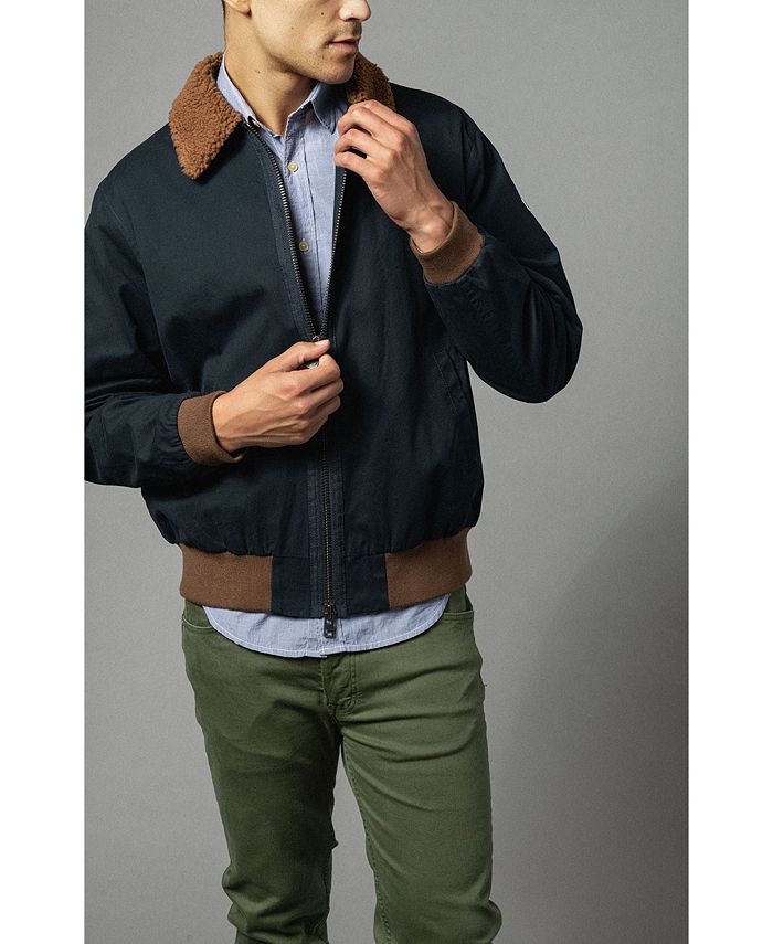 Serge Blanco Men's Sherpa Collar Bomber Jacket - Macy's