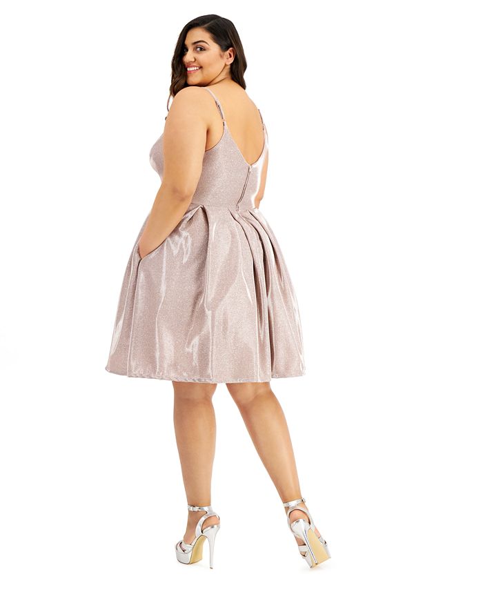 B Darlin Trendy Plus Size Sherri Shine Fit And Flare Dress And Reviews Trendy Plus Sizes Plus 4193