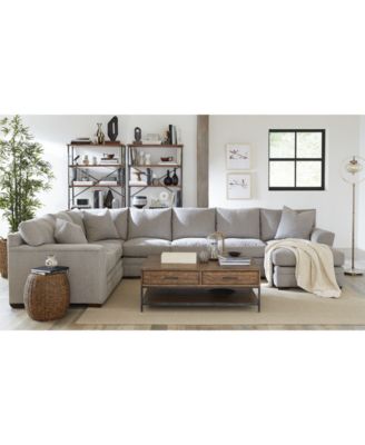 Macy's Closeout Loranna Fabric Sectional Collection Created For Macys In Grey