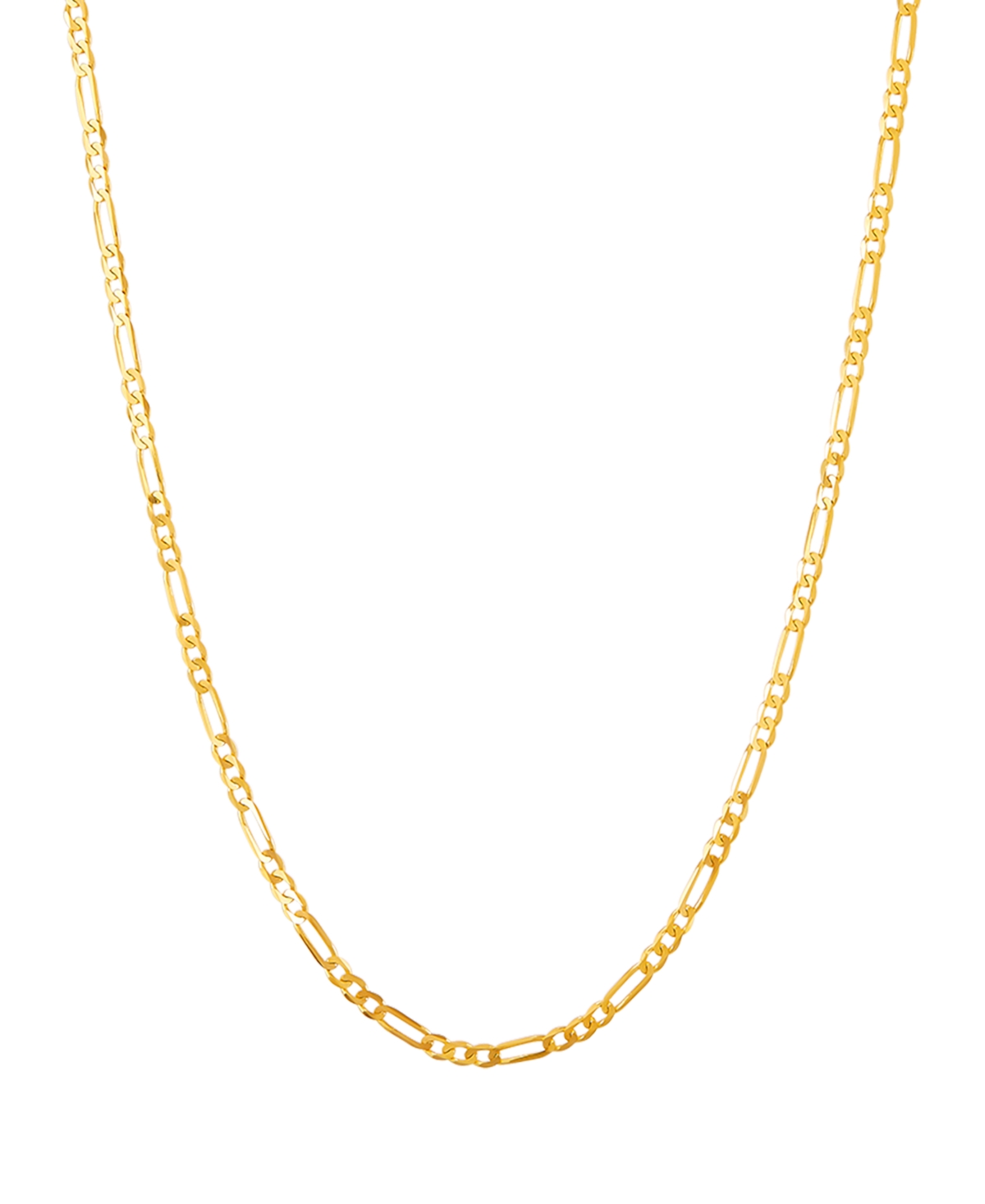 ITALIAN GOLD POLISHED 20" FIGARO CHAIN (1.85MM) IN 10K YELLOW GOLD