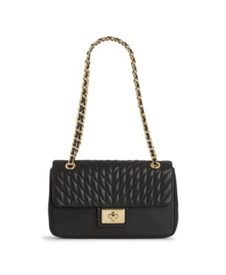 Karl Lagerfeld Paris Agyness Shoulder Bag Handbags Black/Gold