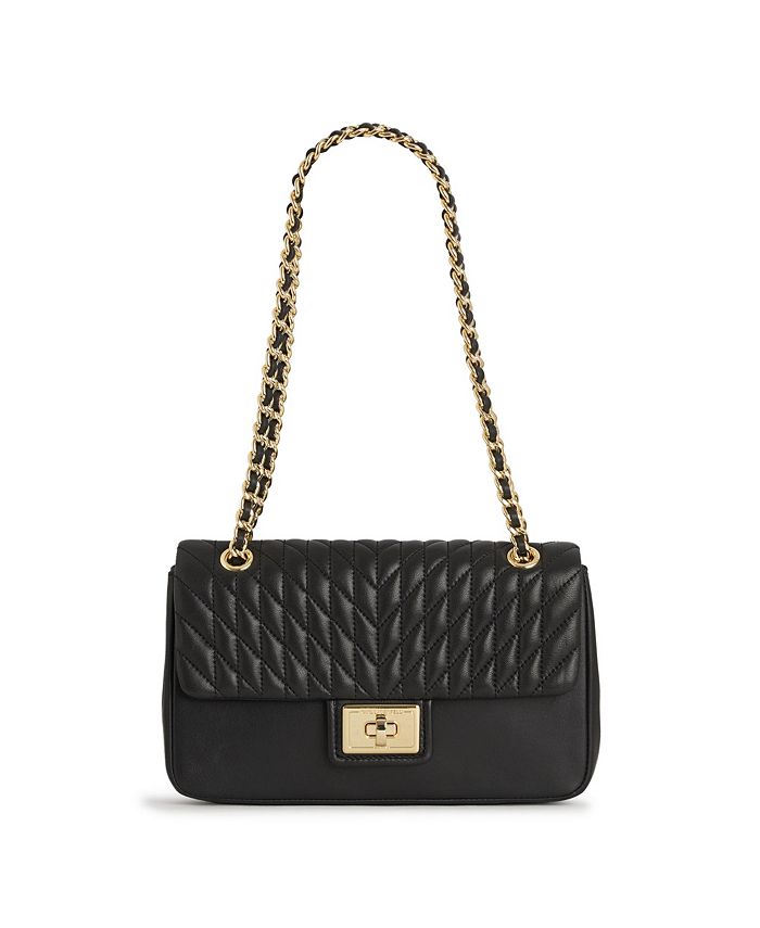 Karl Lagerfeld Paris Agyness Shoulder Bag Handbags Black/Gold