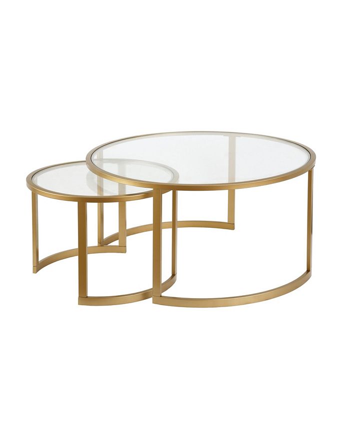Hudson & canal mitera nesting coffee store table set