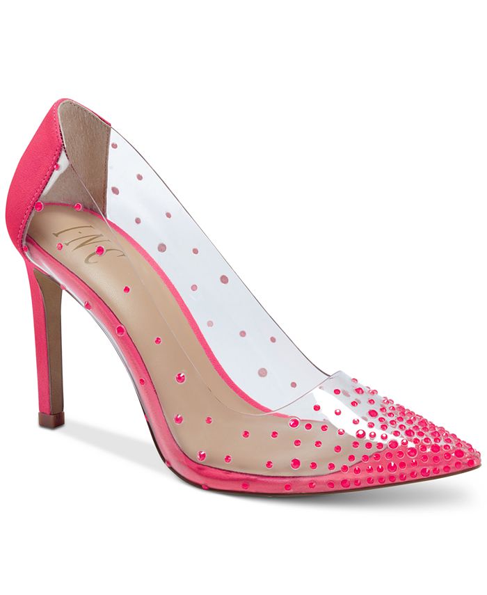 INC International Concepts Katey Clear Vinyl Pumps, Created for Macy's