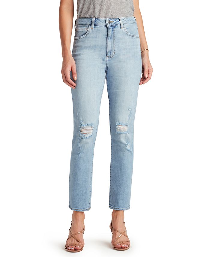 Sam Edelman Stiletto Distressed Straight Leg Jeans Macy s