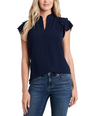 CeCe - Pintuck Ruffled Blouse
