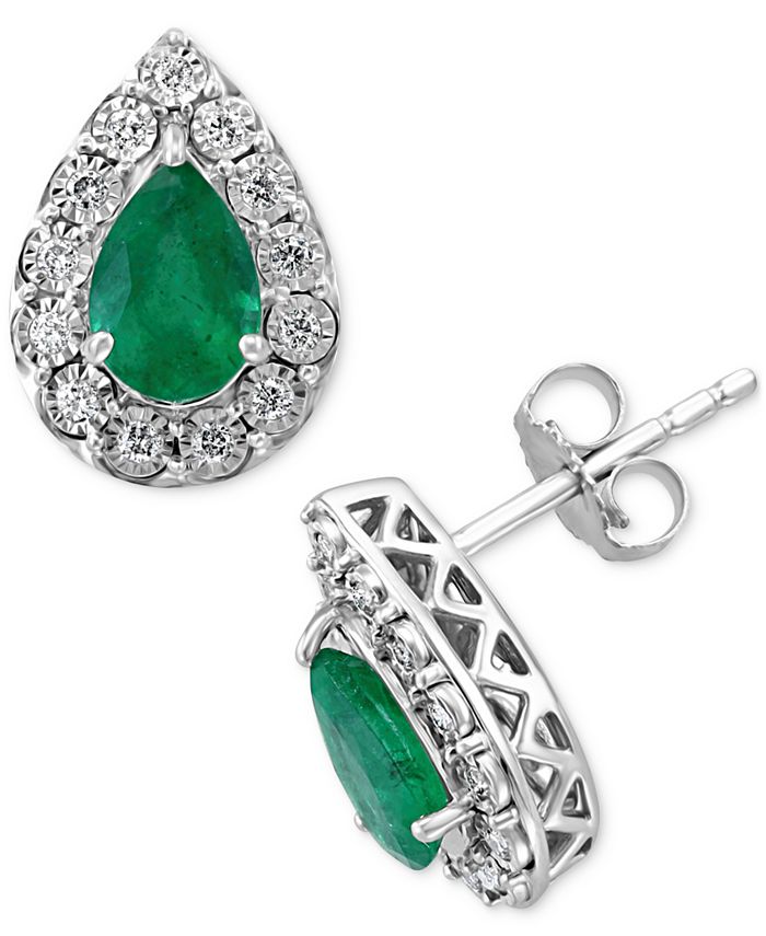 Emerald on sale earrings macys