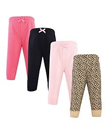 Boys and Girls Quilted Jogger Pants, Pack of 4