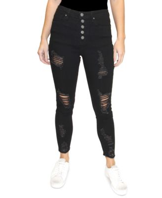 black ripped jeans juniors