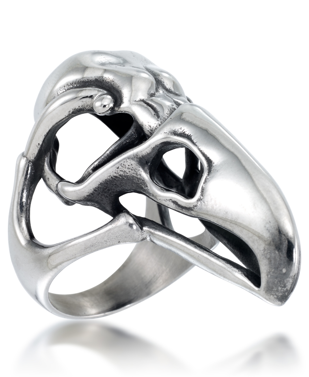 Men's Openwork Eagle Ring in Stainless Steel - Stainless Steel