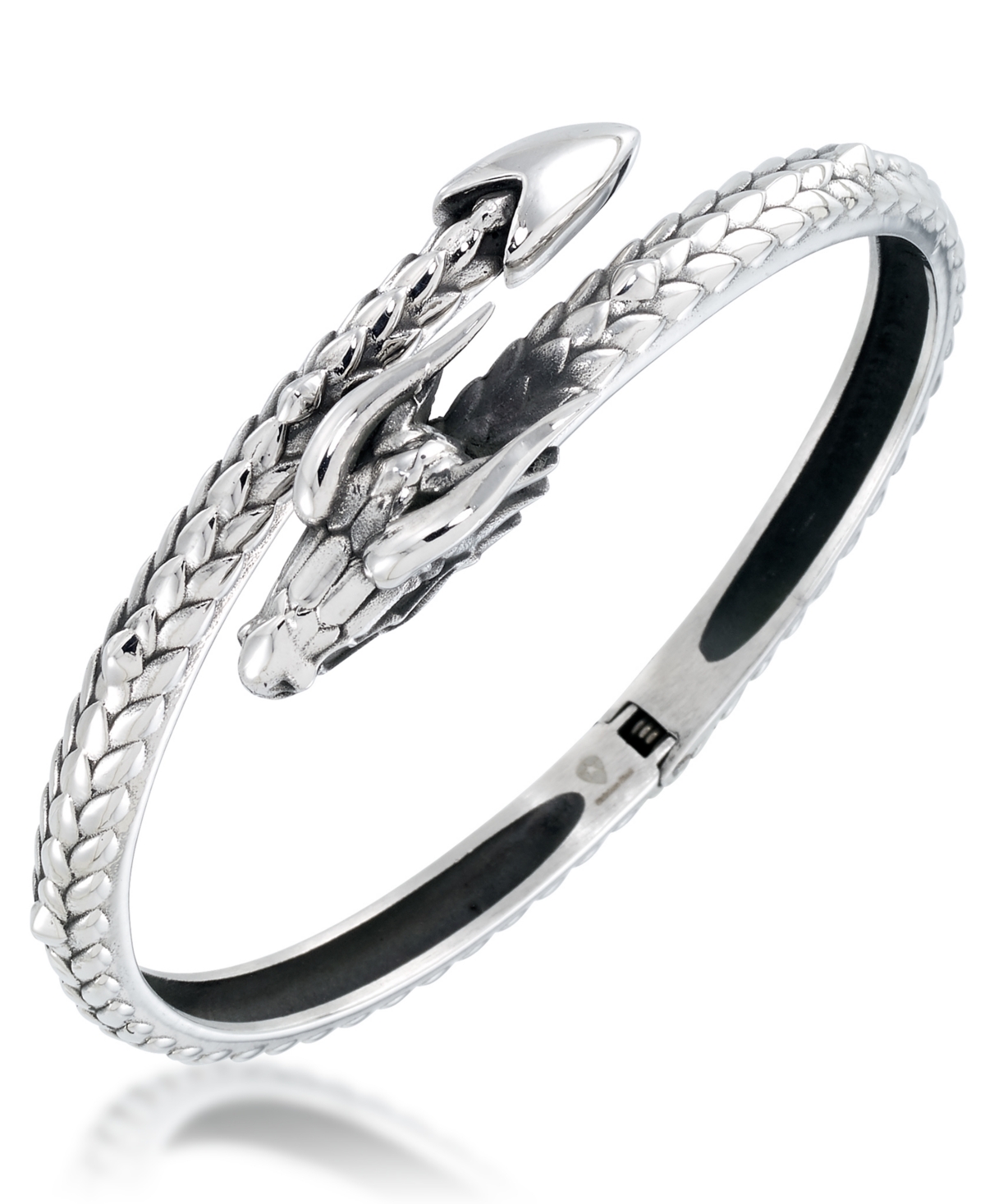 Andrew Charles by Andy Hilfiger Men's Dragon Bangle Bracelet in Stainless Steel