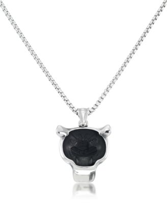 Men's Panther Head 24" Pendant Necklace in Stainless Steel