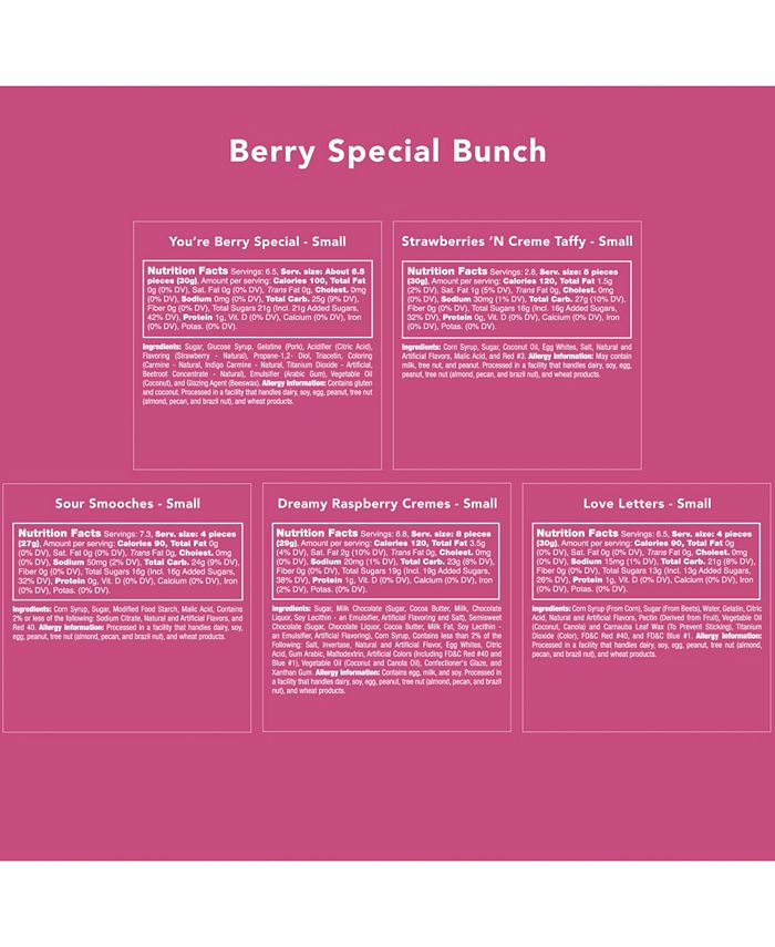 Candy Club Valentine's Berry Special Bunch Gummy Candy Bundle Macy's