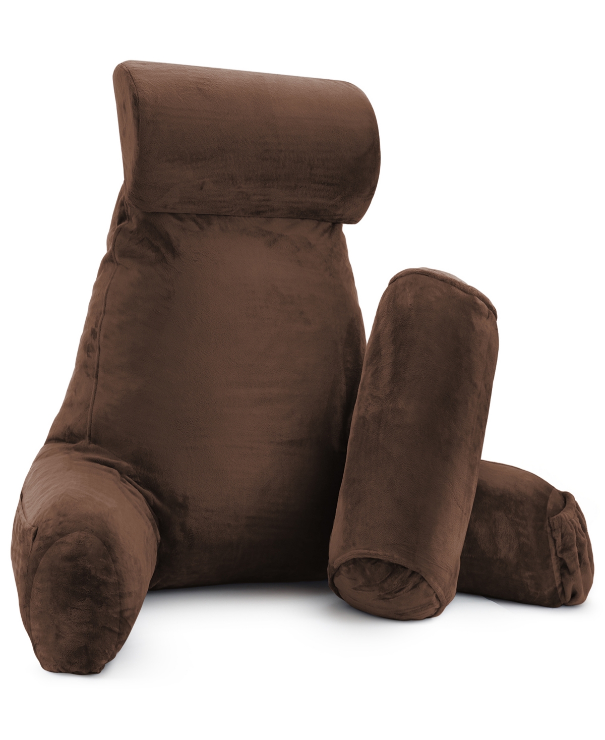 Nestl Soft Velour Cover Reading Backrest Pillow Set, Extra Large
