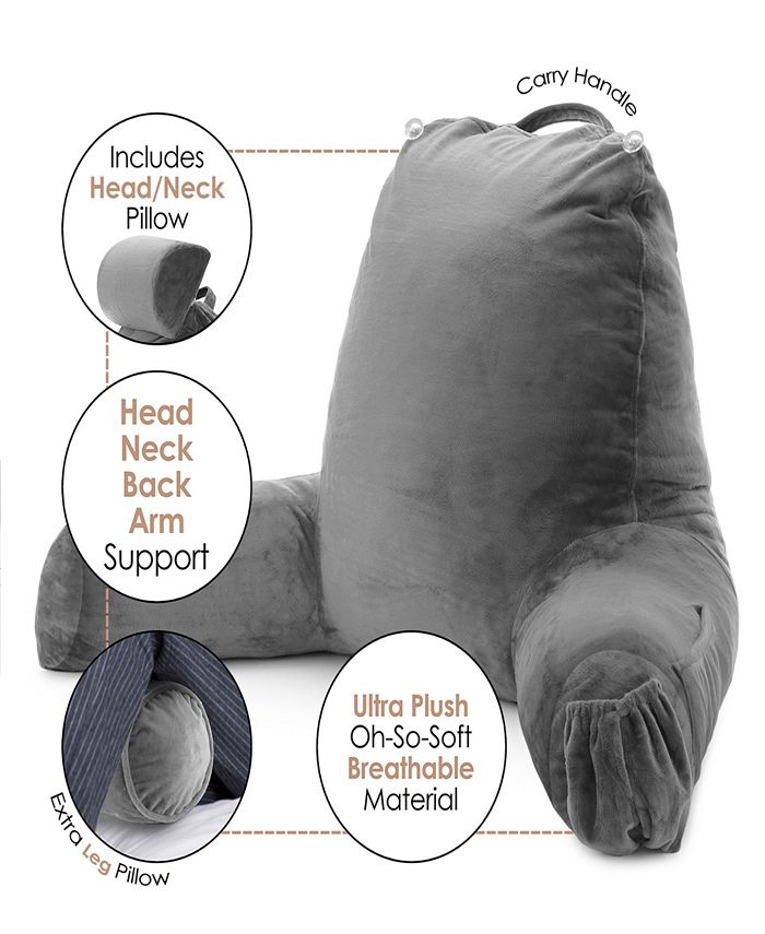 Nestl Soft Velour Cover Reading Backrest Pillow Set, Extra Large - Macy's