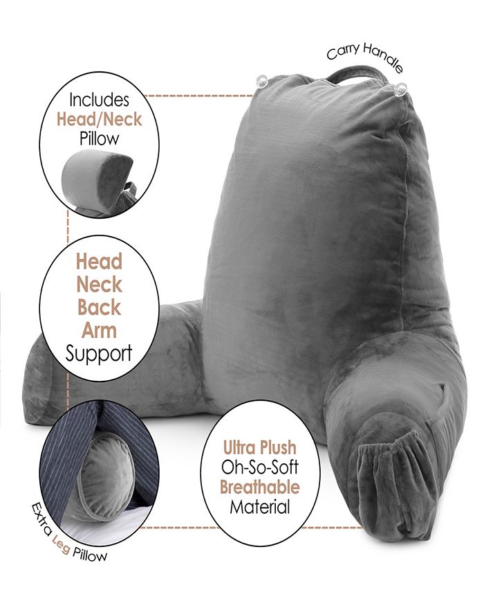Nestl Soft Velour Cover Reading Backrest Pillow Set, Extra Large Macy's