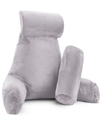 gray backrest pillow