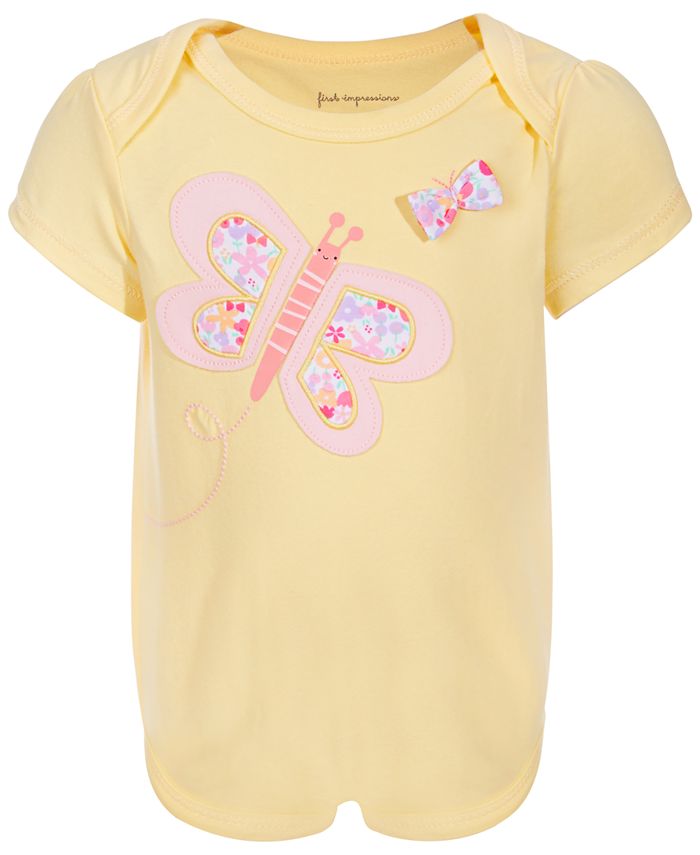 First Impressions Baby Girls Ditsy Butterfly Bodysuit, Created for Macy ...