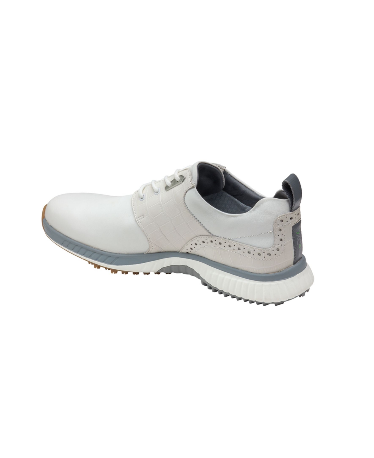 Johnston & Murphy Men's XC4 Water-resistant H2 Luxe Hybrid Saddle Golf Shoes -White Croc