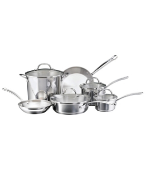 Farberware Millennium Stainless Steel 10-pc. Cookware Set In Silver