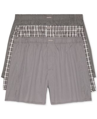 Calvin Klein Men's 3-Pack Woven Boxers Underwear - Macy's