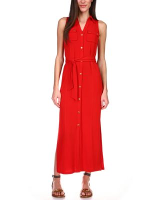 michael kors red dress macys