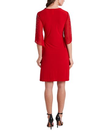 MSK Embellished Cold-Shoulder Dress & Reviews - Dresses - Women - Macy's