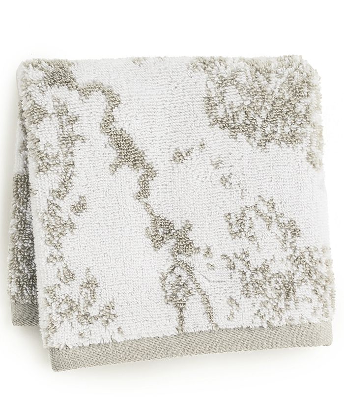Hotel Collection Turkish Cotton Diffused Marble 13" x 13" Wash Towel