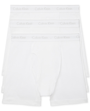 Shop Calvin Klein Men's 3-pack Cotton Classics Boxer Briefs Underwear In White