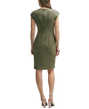 Robe Tunique Fausse Suédine RESERVED – Marron, Col Chemise, Taille S