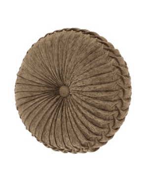 J QUEEN NEW YORK DORSET TUFTED DECORATIVE PILLOW, 15" ROUND