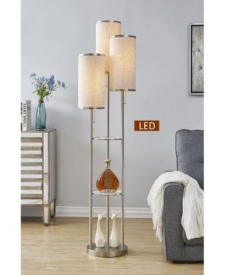 Eleanor 66" LED Tri-Light Shelf Floor Lamp