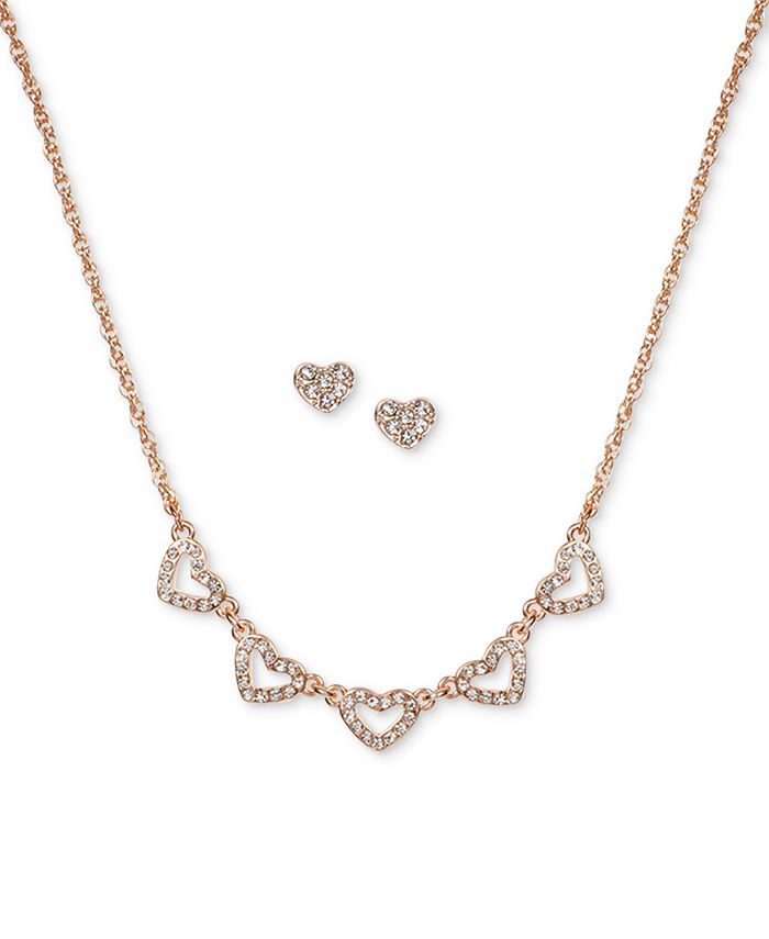 Sterling Silver Heart Gemstone Necklace & Earrings Set - 7mm Pendant, 5mm Studs, 18" Chain, Choose Your Stone Color