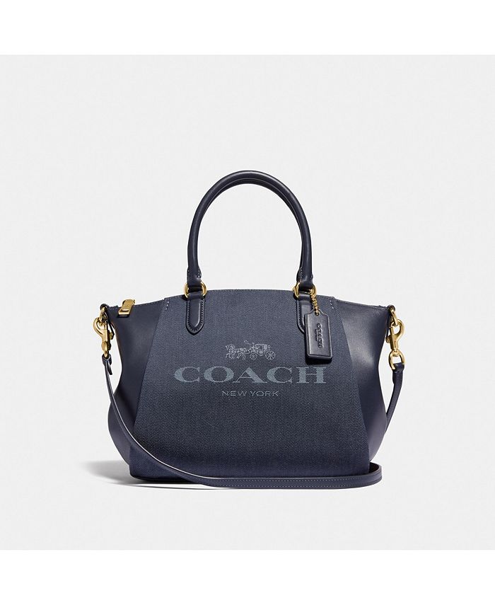 Coach elise satchel denim discount