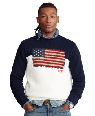 polo ralph lauren flag cotton sweater