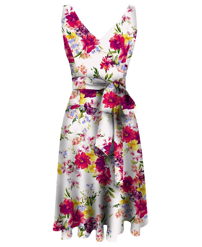 Taylor Floral-Print A-Line Dress - Macy's