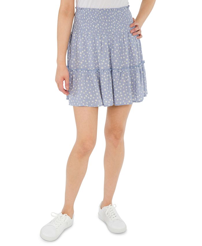 Hippie Rose Juniors' Floral-Print Mini Skirt - Macy's