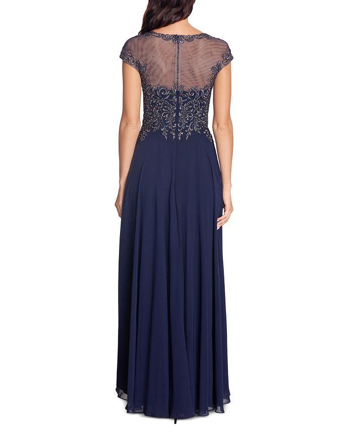 XSCAPE Embellished Embroidered Gown - Macy's