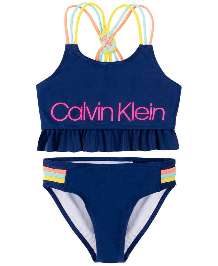 Calvin Klein Big Girls 2 Piece Swimsuit - Macy's