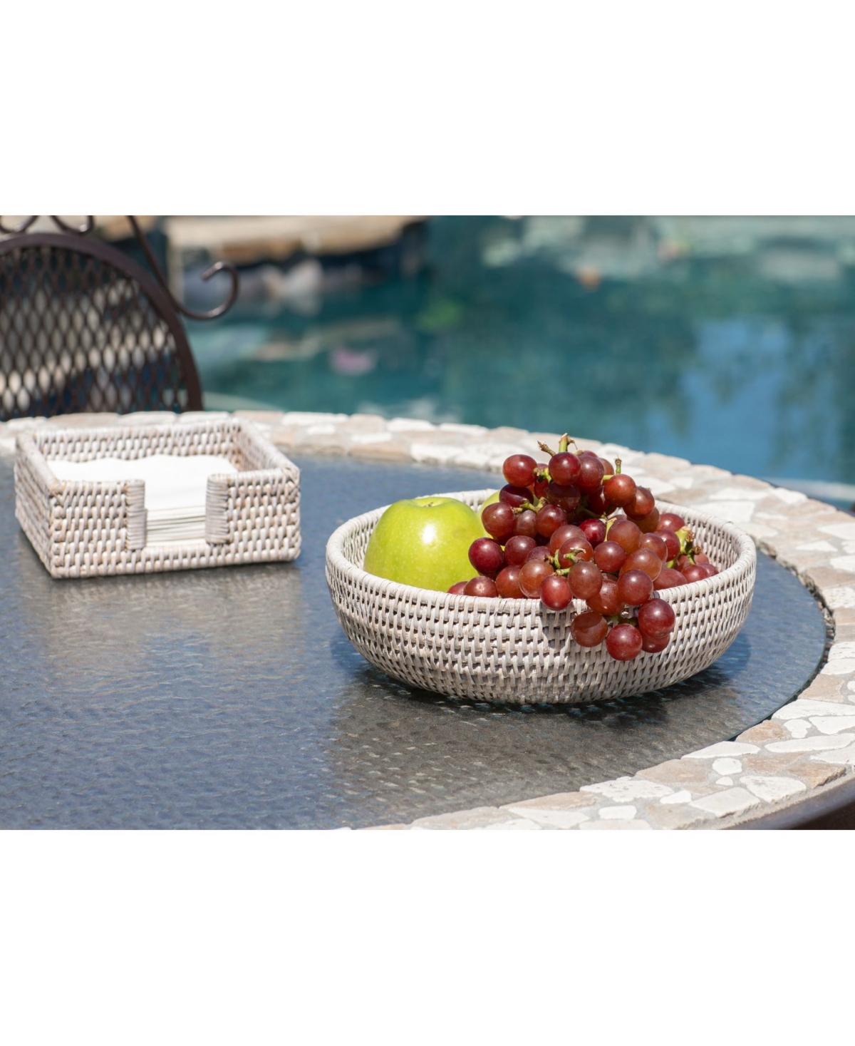 Artifacts Rattan Bowl - Off-White