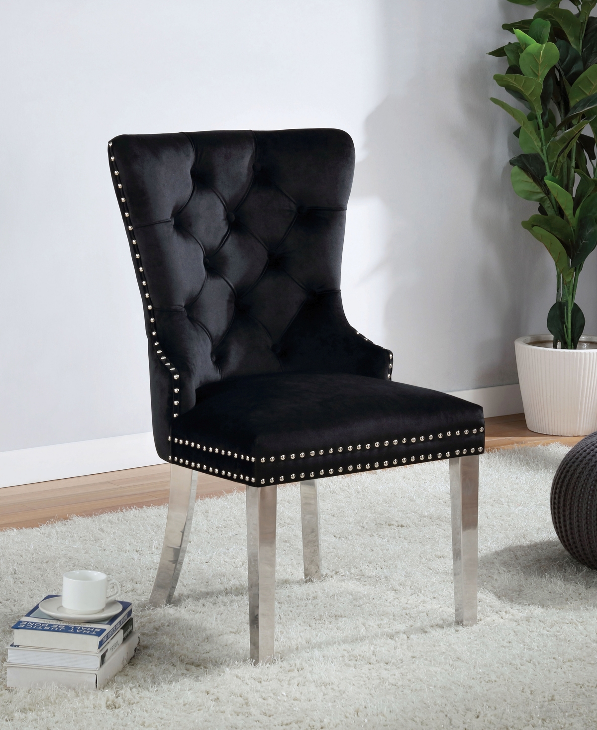 Furniture of America Brindabella Tufted Chairs, Set 2