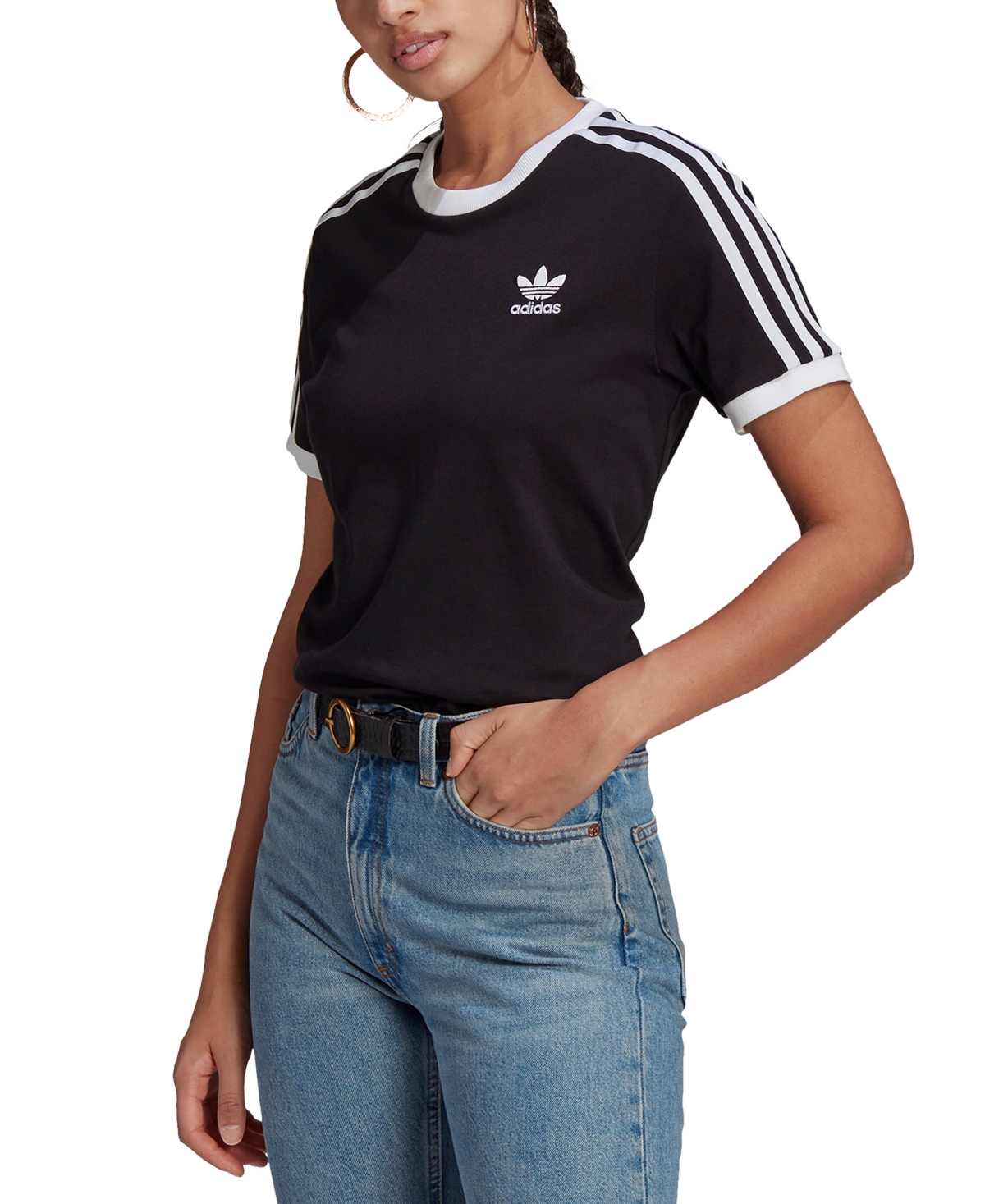 adidas Originals Women's Cotton 3 Stripes T-Shirt, Xs-4X