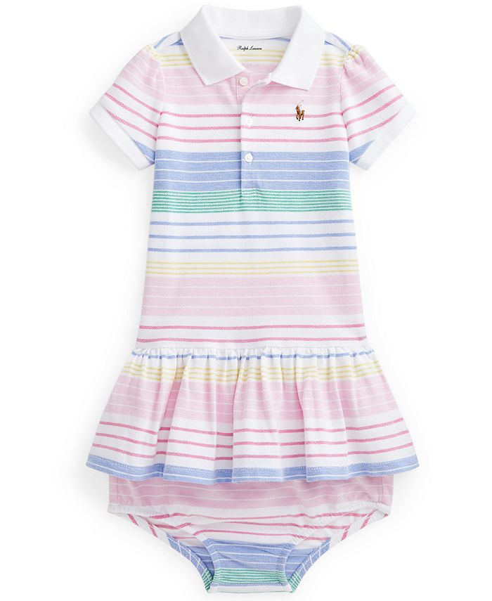 Polo Ralph Lauren Ralph Lauren Baby Girls Striped Polo Dress Bloomer ...