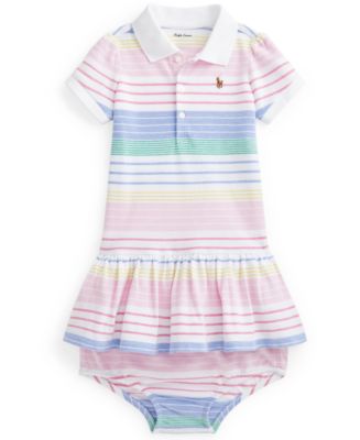 Polo Ralph Lauren Ralph Lauren Baby Girls Striped Polo Dress Bloomer &  Reviews - Dresses - Kids - Macy's