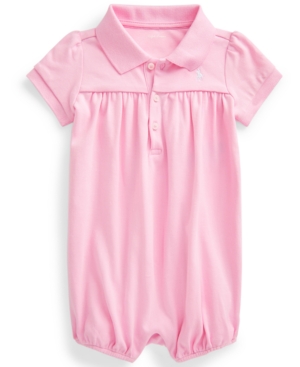 Ralph Lauren Baby Girls Interlock Bubble Shortall