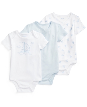 Ralph Lauren Baby Boys Sailboat Bodysuit 3-Piece Set